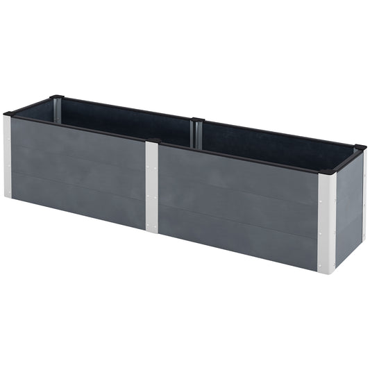 Raised garden bed 200x50x56cm for vegetables & herbs