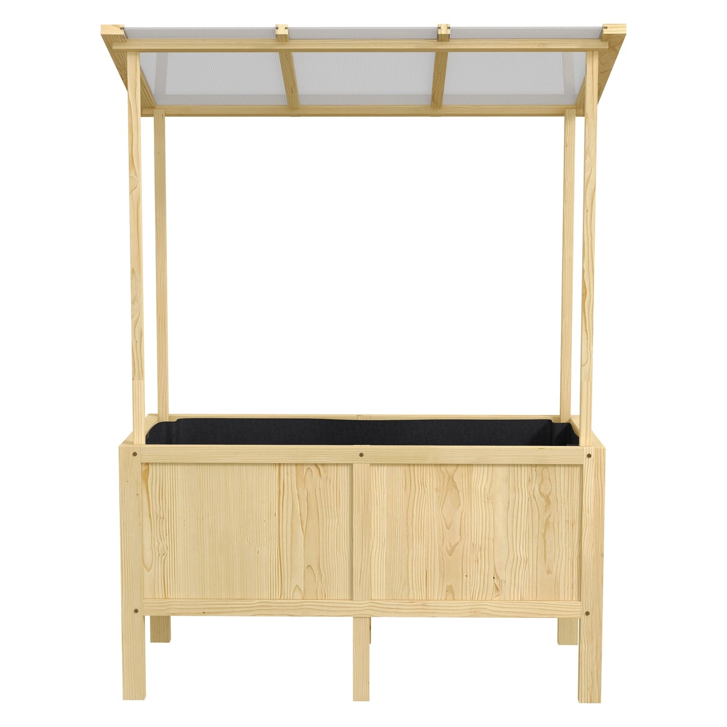 Wood Raised bed Cold frame with cover, 110x60x152 cm