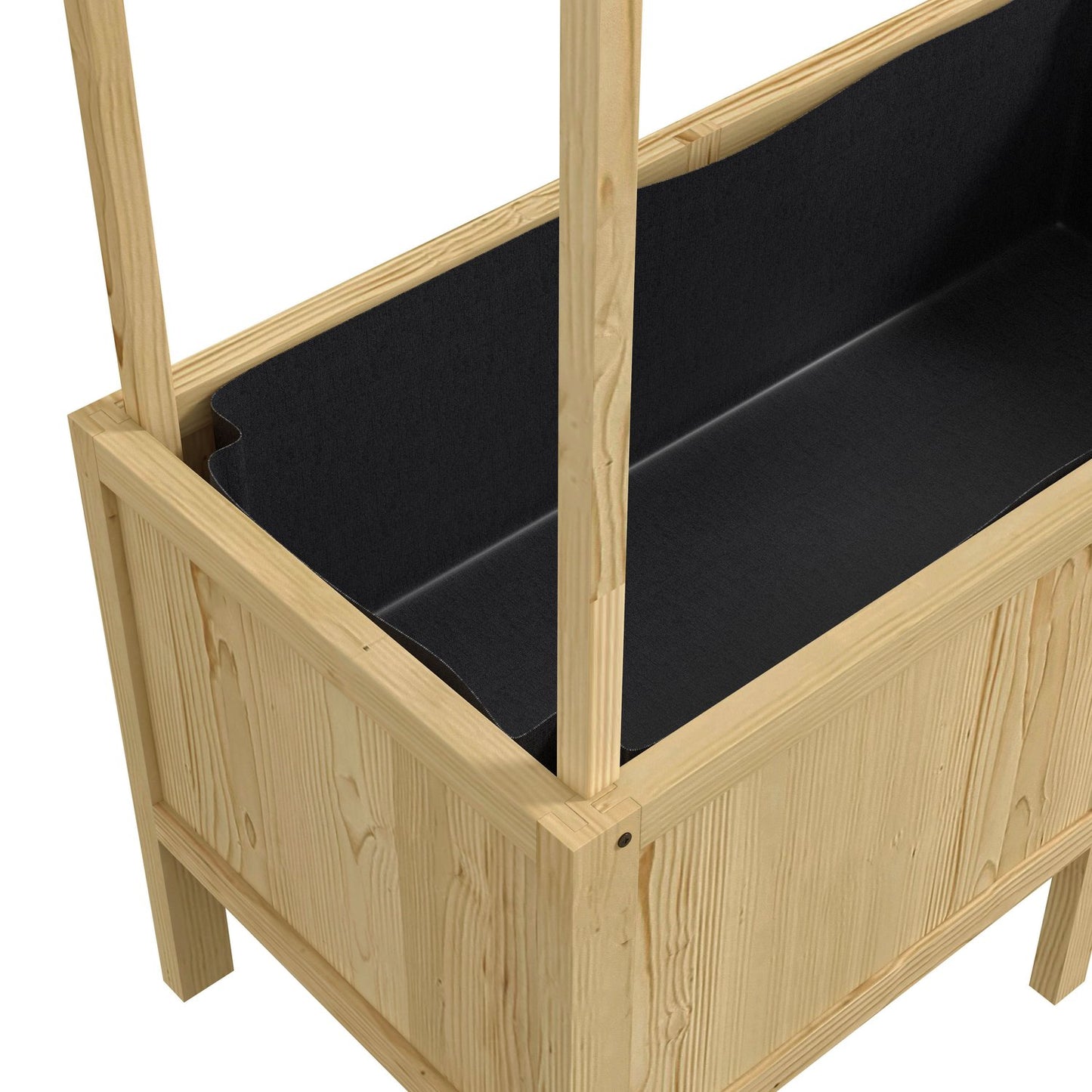 Wood Raised bed Cold frame with cover, 110x60x152 cm