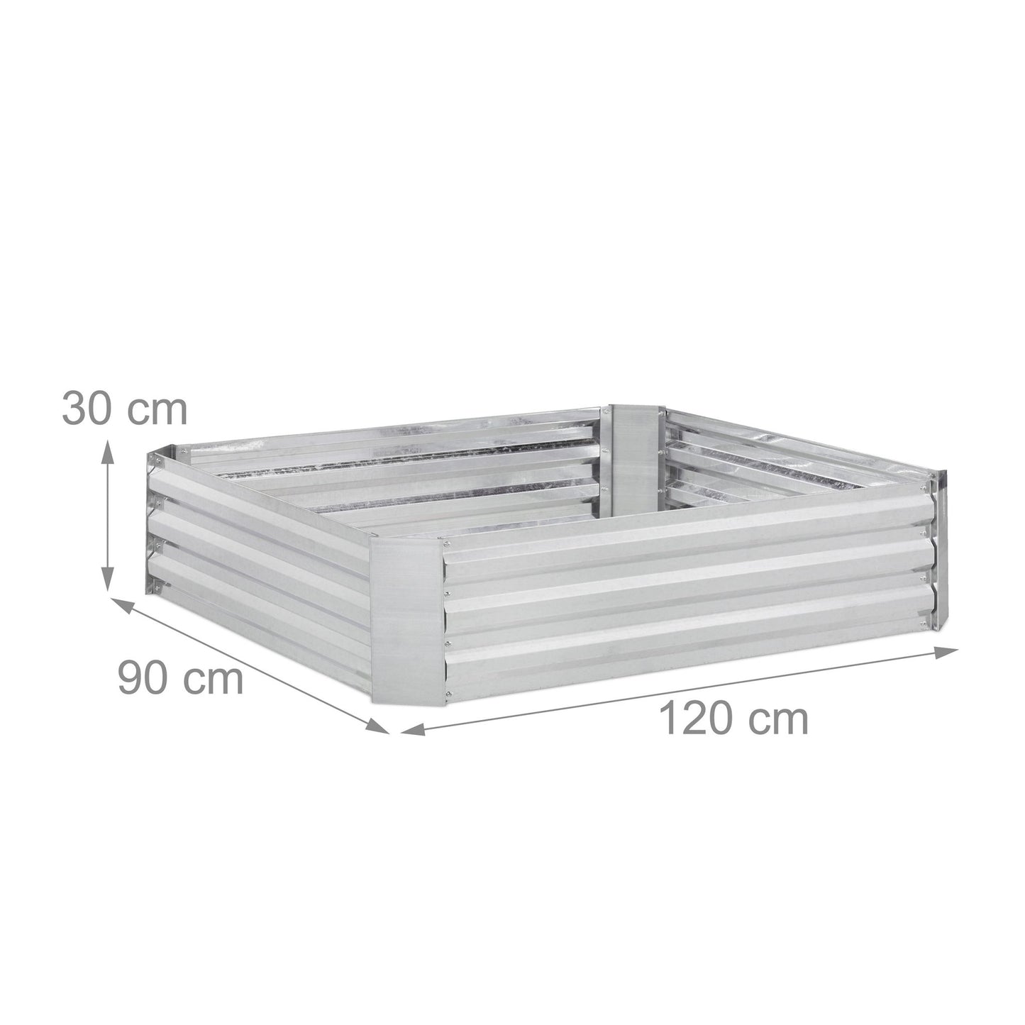Raised metal bed