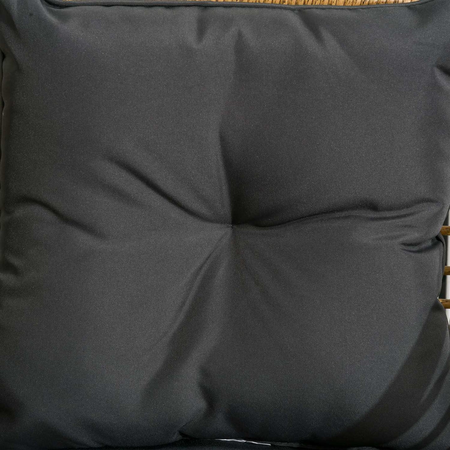 3-part patio in rattan with cushions, sand/dark grey