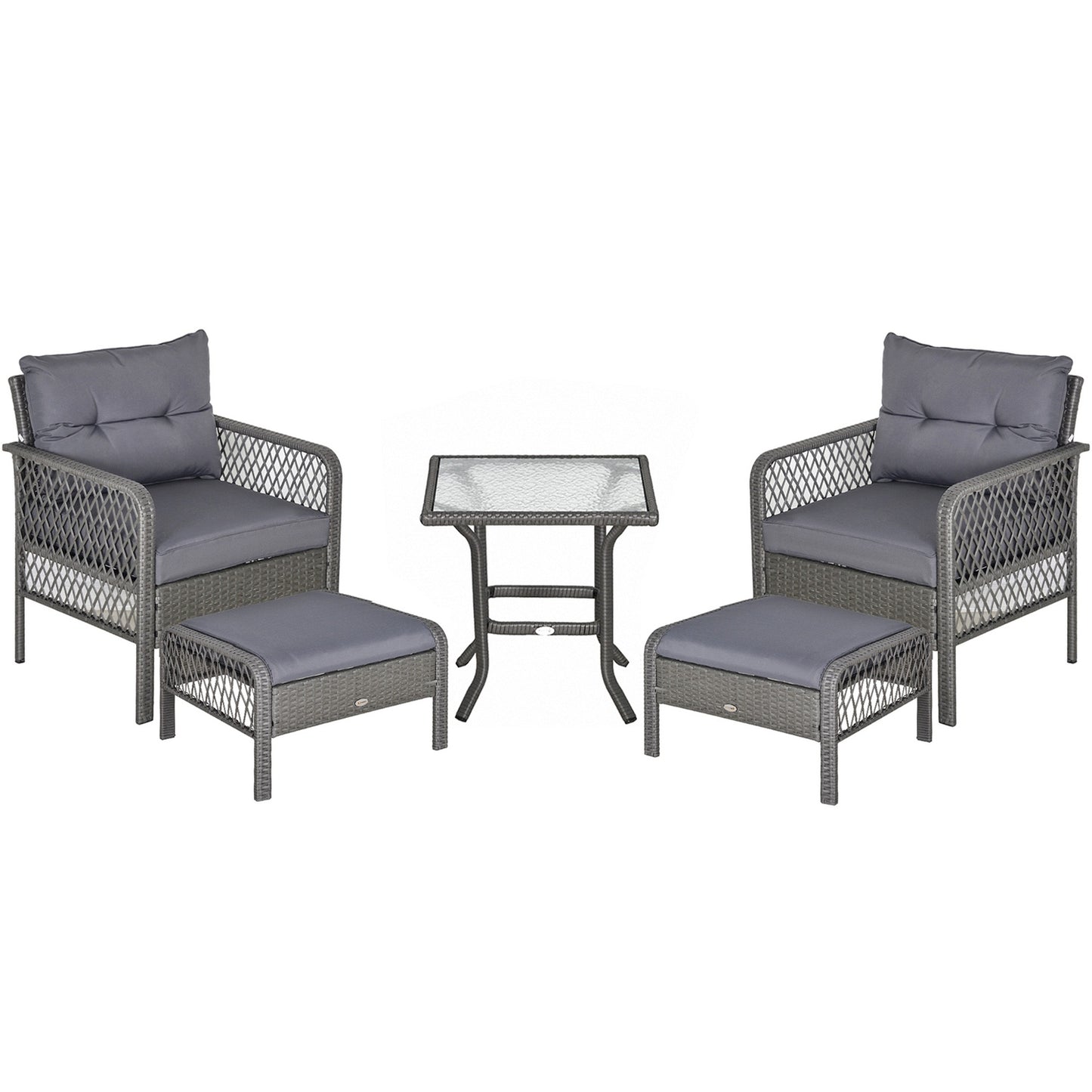 Rattan garden furniture for 4 with sofa and table