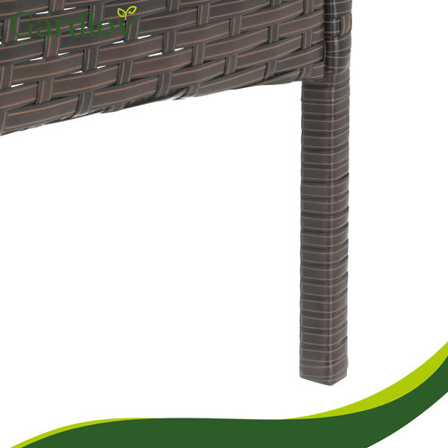 Rattan Garden Furniture Set with Cushions and Glass Table