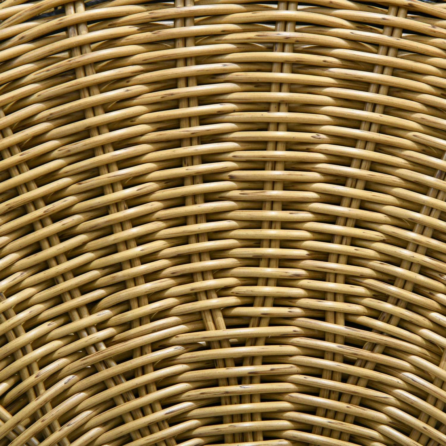 Stackable rattan coffee tables, set of 2 - Khaki, garden use