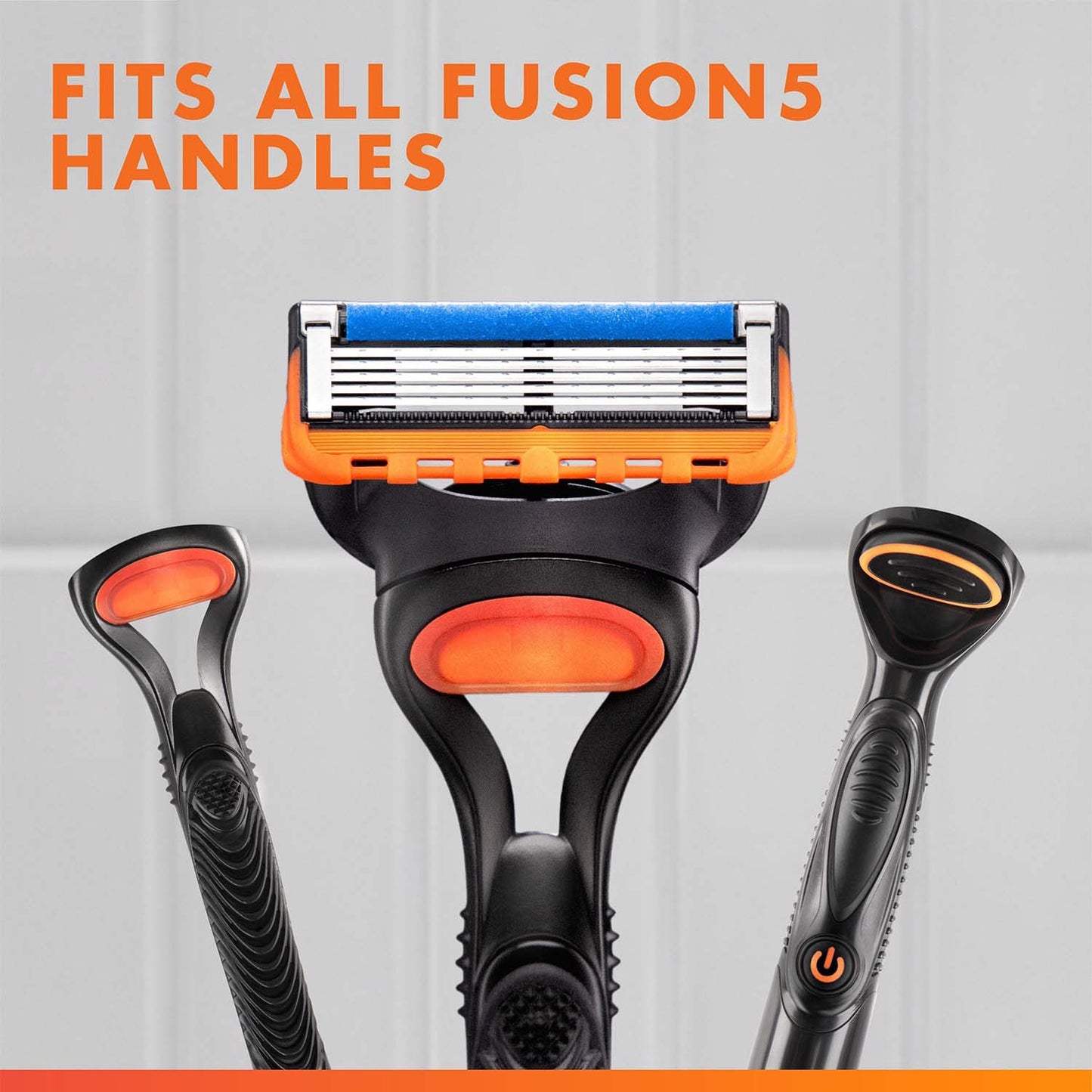 Razor Blades Fusion5, 16-Pack, 5 Sharp Blades, Lubricating Strip