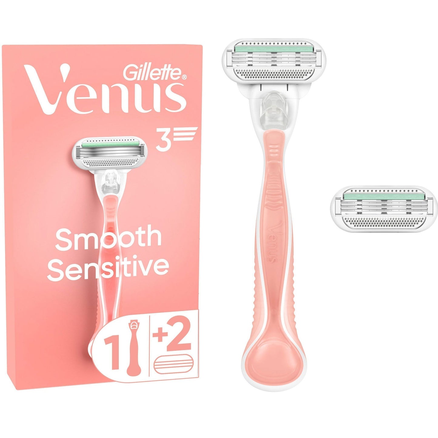 Razor Smooth Sensitive Pink + 2 razor blades