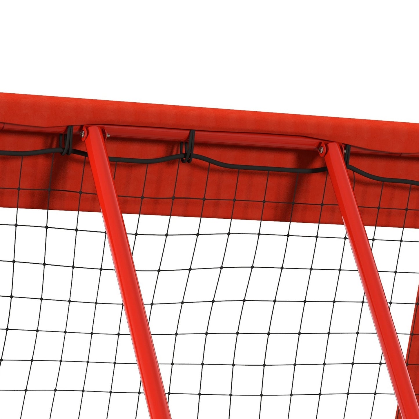 Adjustable sports rebounder - foldable; Protective edge, red