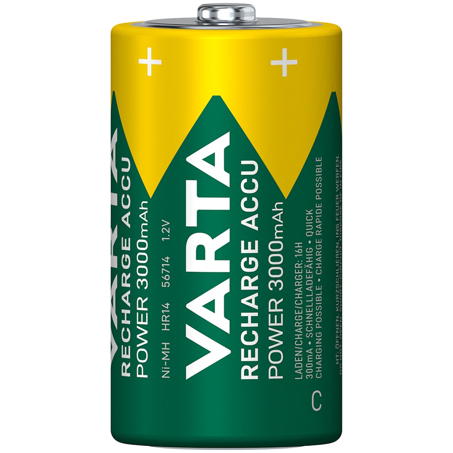 Rechargeable battery C 3000 mAh 2-pack