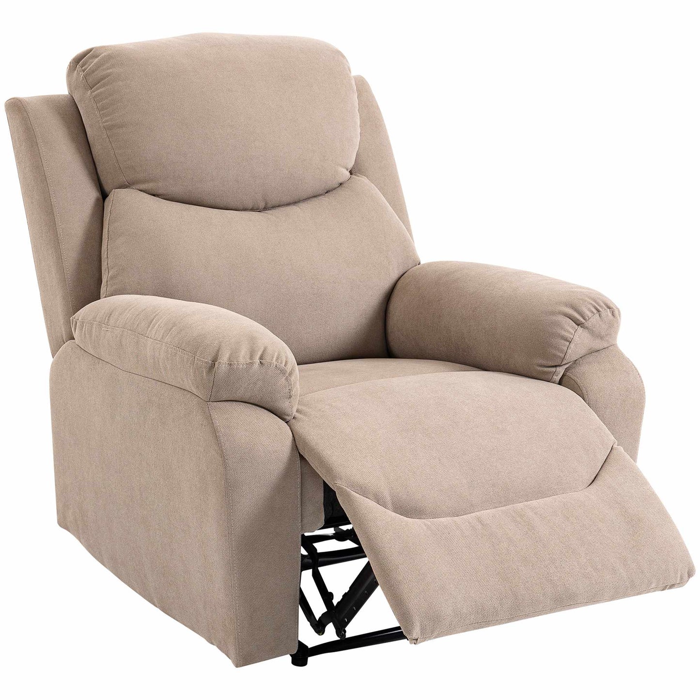 Recliner Chair, Manual Recline, Linen Look, Beige