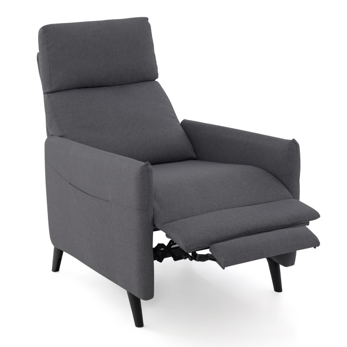 Recliner Chair with Adjustable Backrest & Footrest, Dark Grey