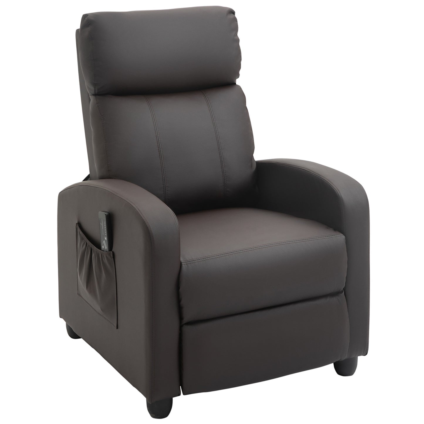 Recliner Chair with Massage, Adjustable Backrest, Faux Leather