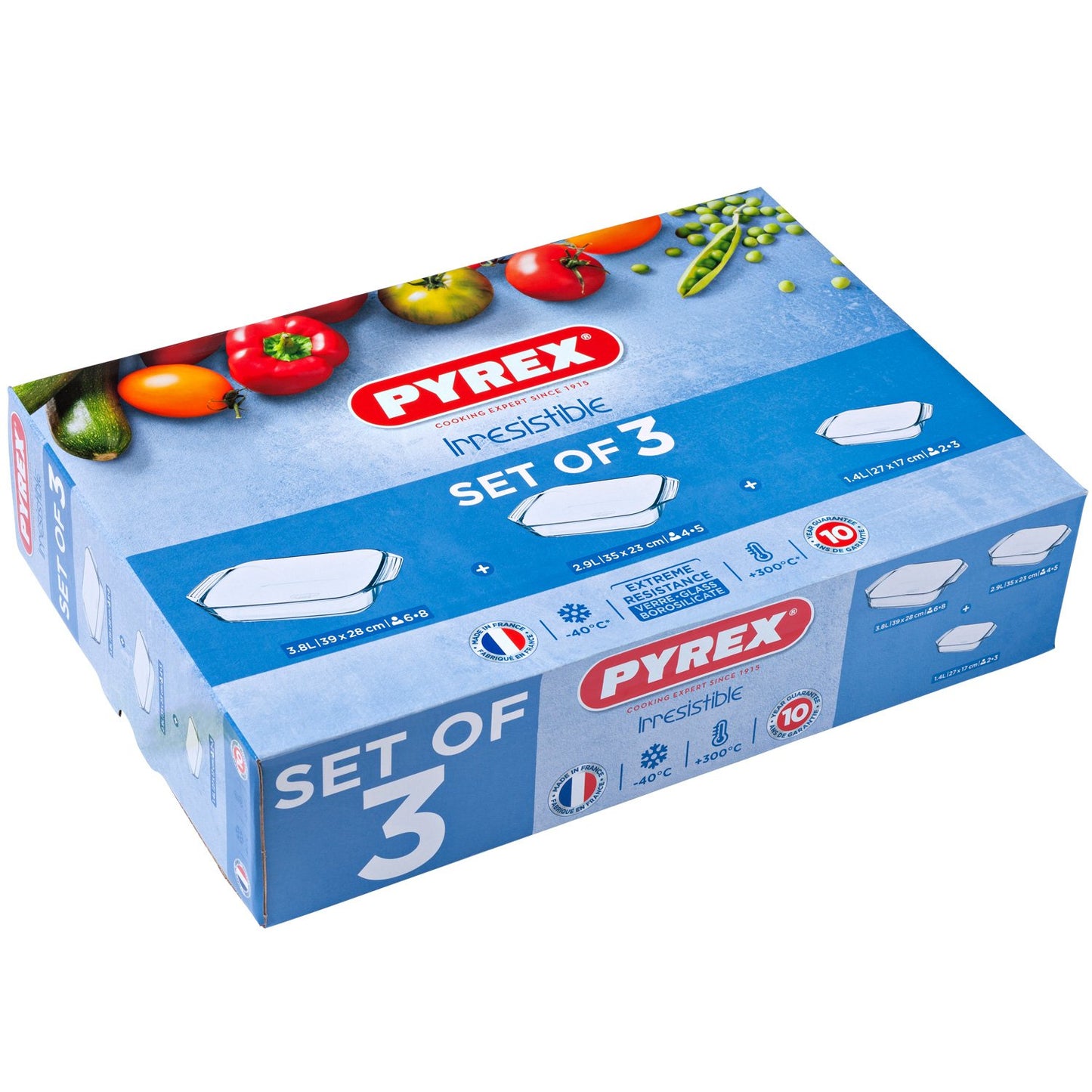 Rect. Glass mold - 3.8L 2.9L 1.4L 3set