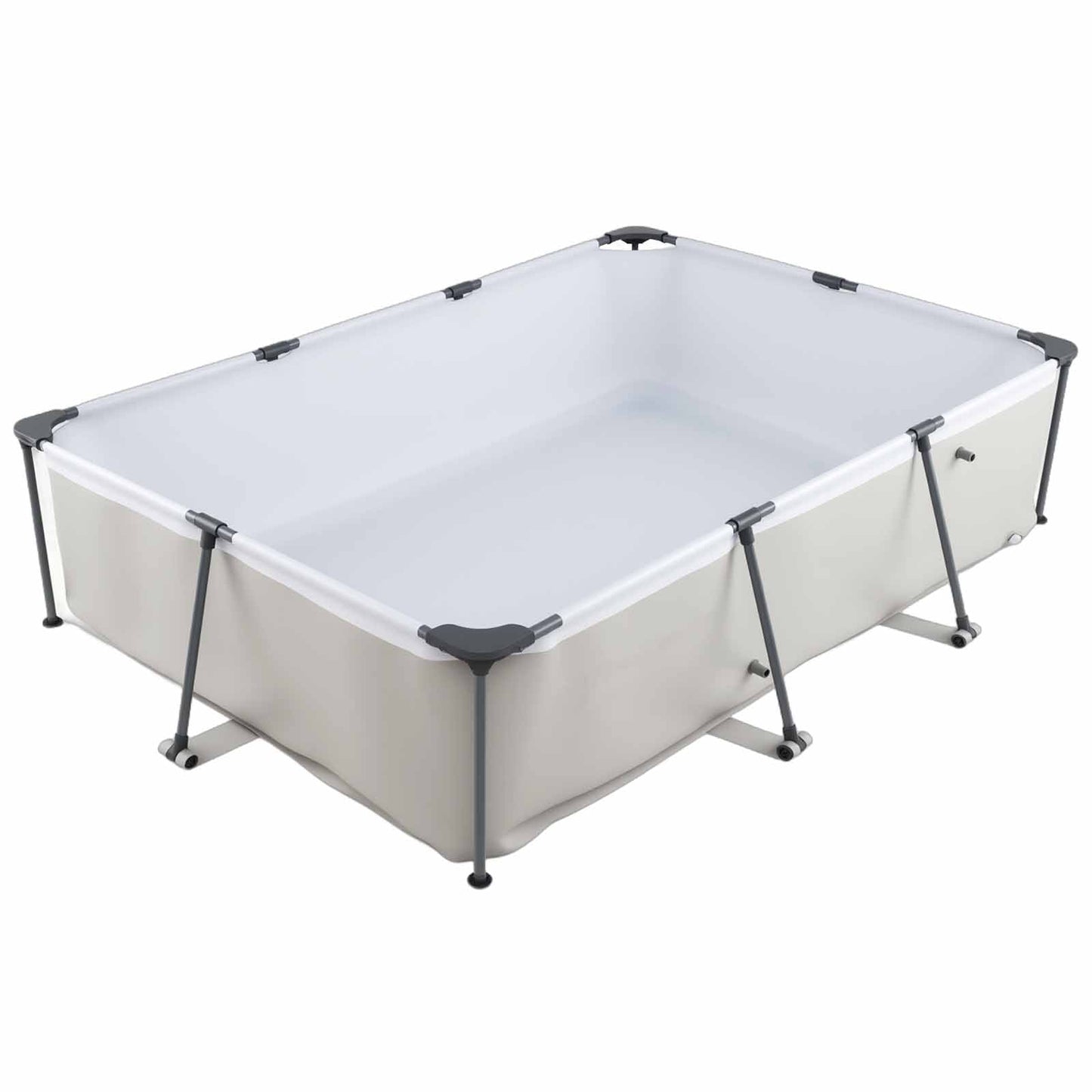 Rectangular Above Ground Pool with Filter Pump, 300x207x66 cm