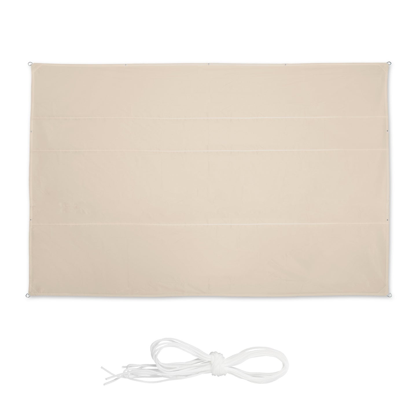Rectangular Beige Shade Sail for Patio, UV Protection
