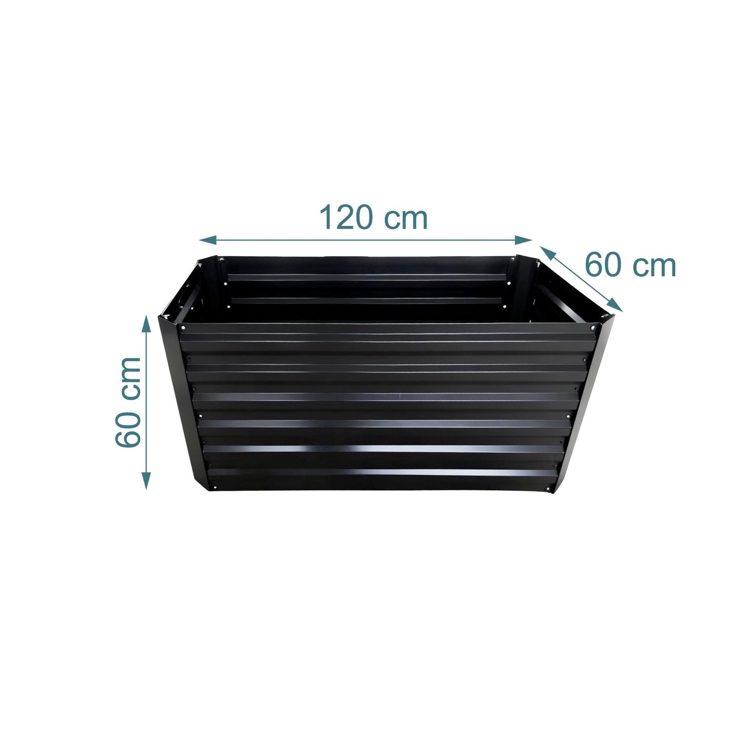 Rectangular Galvanized Metal Planter – Raised Garden Bed