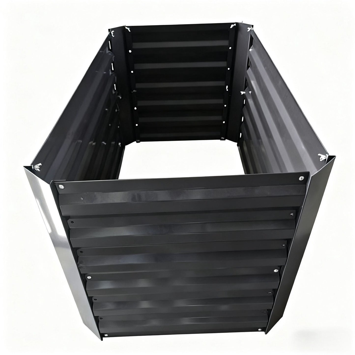 Rectangular Metal Planter – Raised Garden Bed, Galvanized