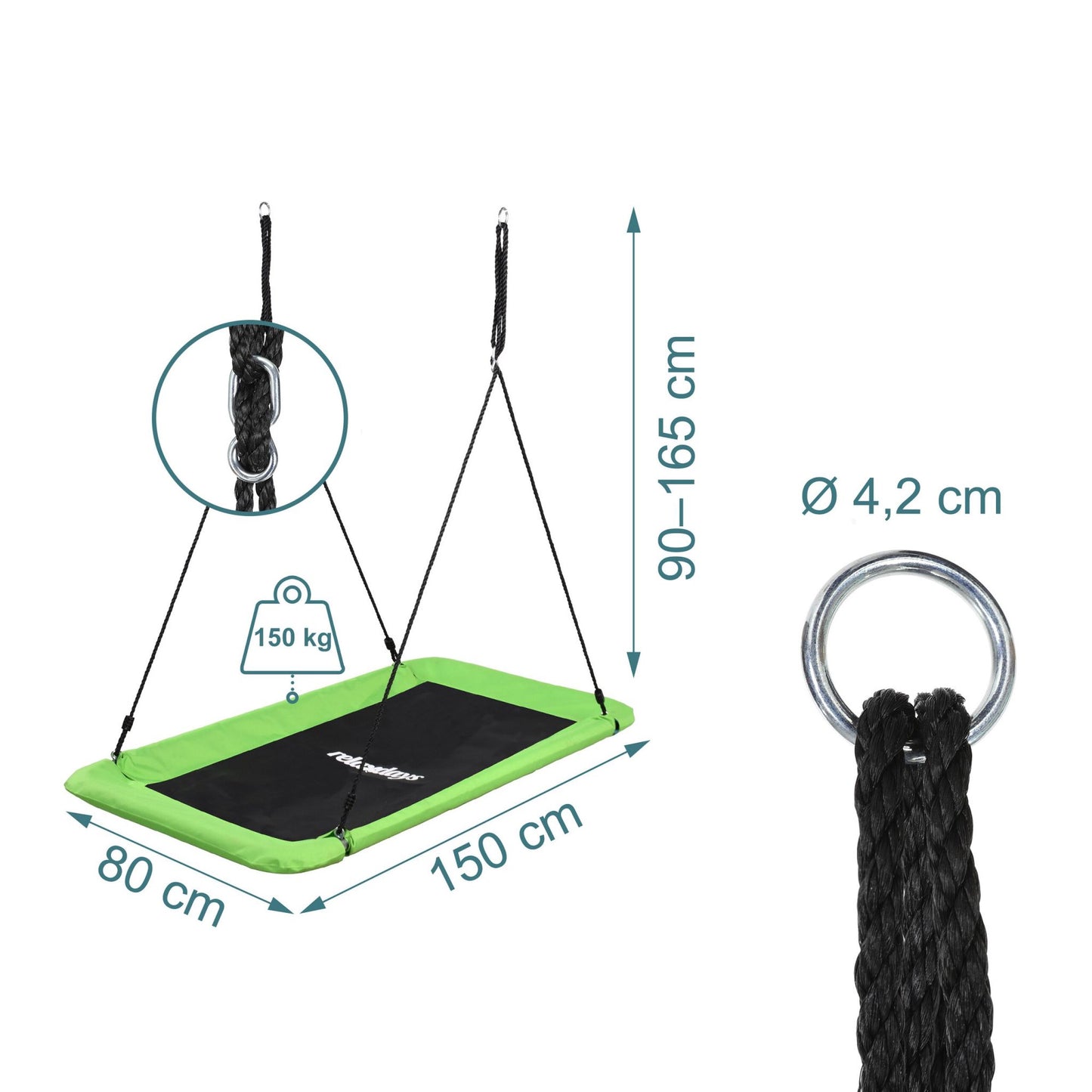 Rectangular Nest Swing, 150kg Capacity, XXL Size