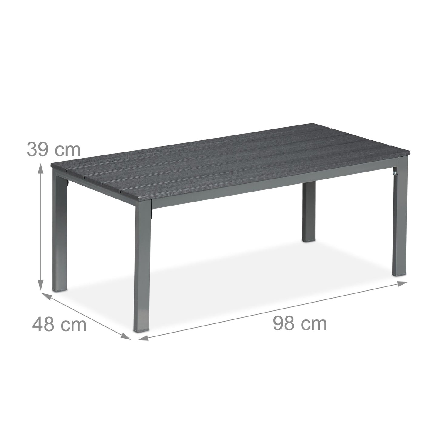 Rectangular Outdoor Table – Weatherproof Plastic & Steel