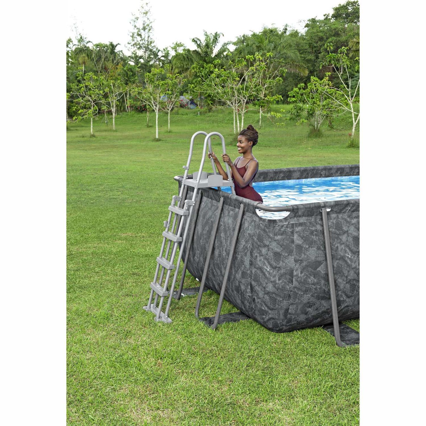 Rectangular Pool Set 5.49m x 2.74m x 1.32m, All-Season Use