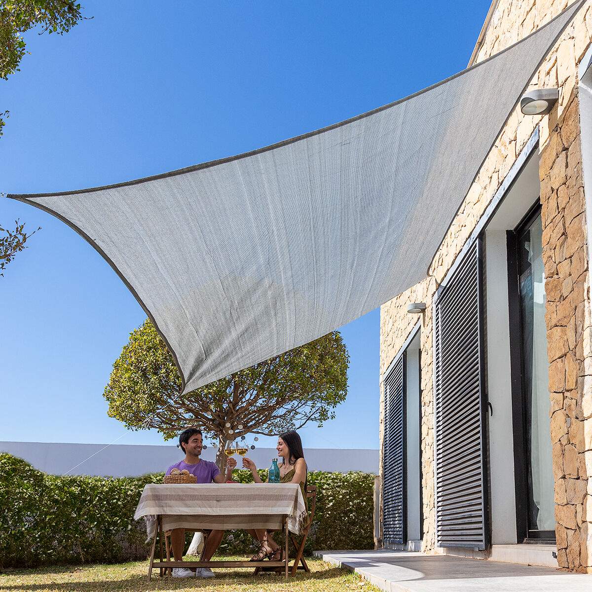 Rectangular Shade Sail Reshad InnovaGoods 3 x 4 m - Grey