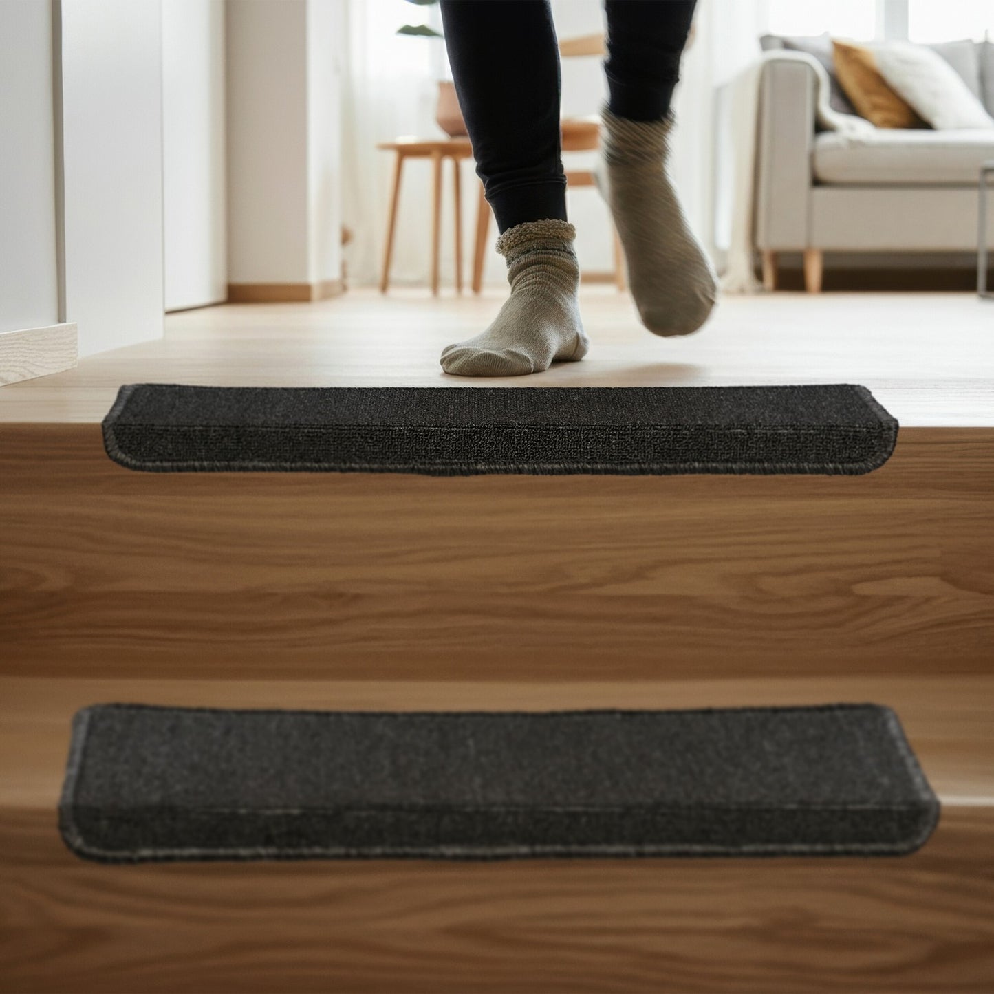 Rectangular Stair Treads Set of 15 – Non-Slip, Self-Adhesive