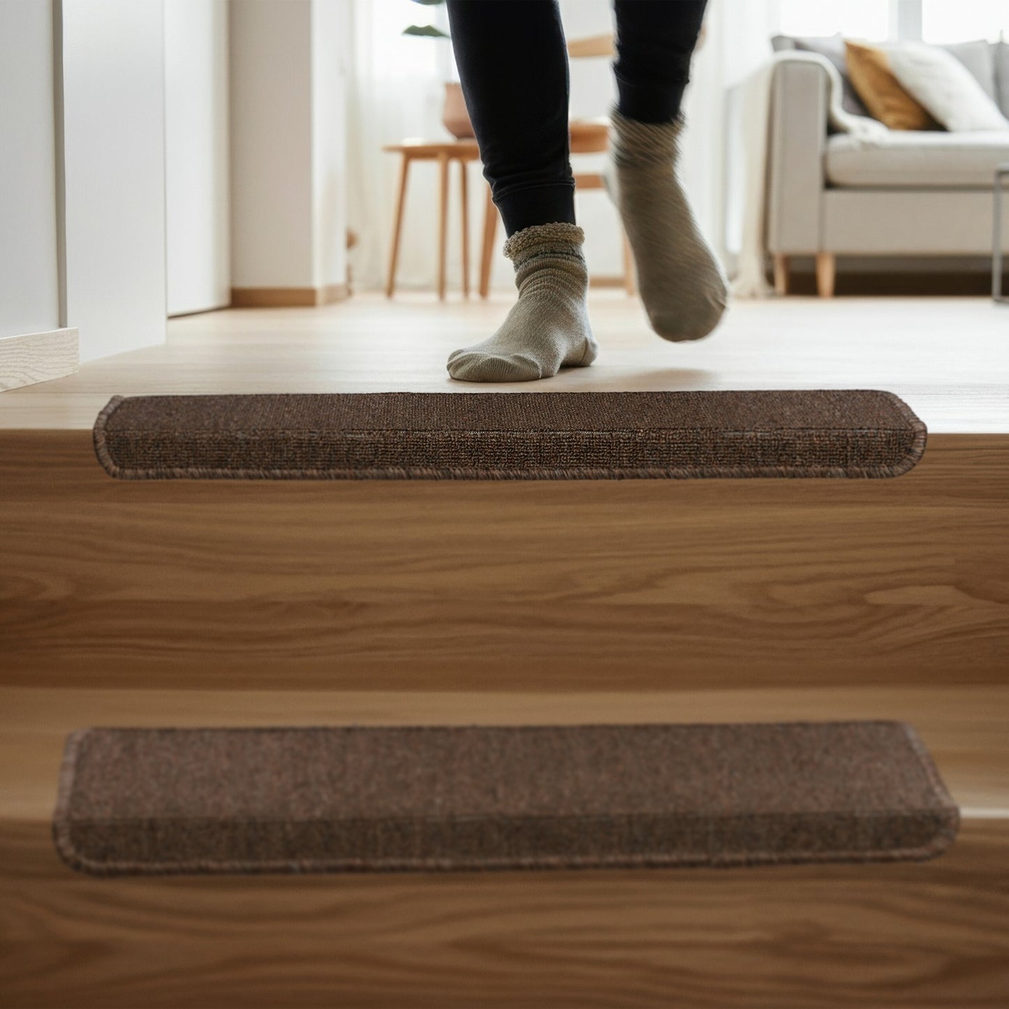 Rectangular Stair Treads Set of 15 – Non-Slip Step Mats