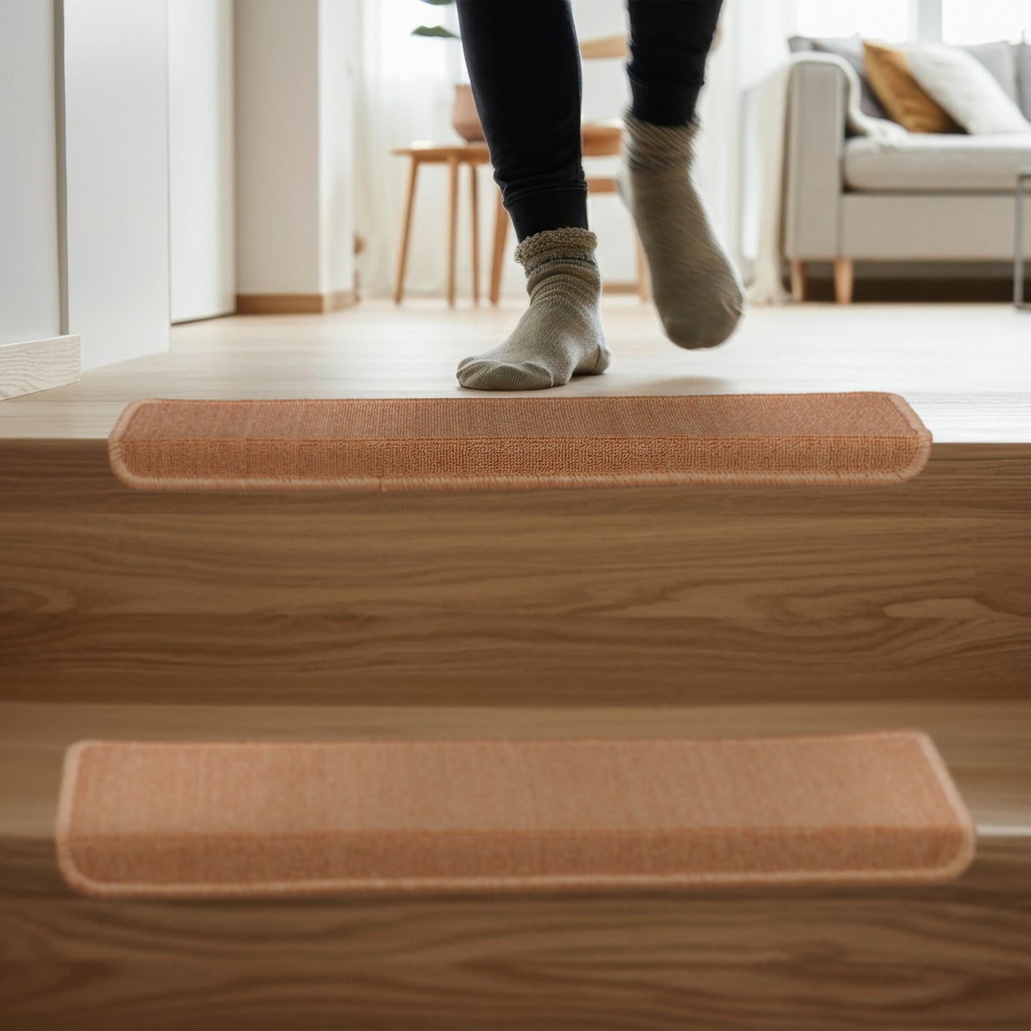 Rectangular Stair Treads Set of 15 – Non-Slip Step Mats