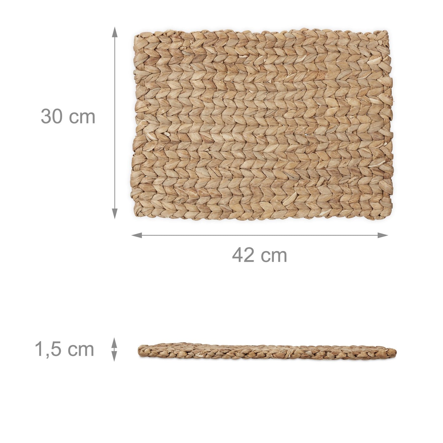 Rectangular Water Hyacinth Placemats, Set of 4