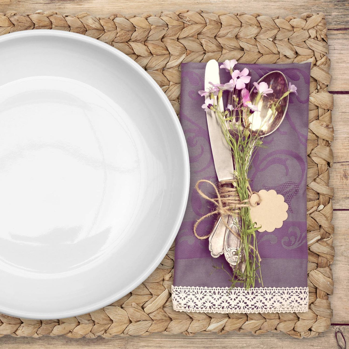 Rectangular Water Hyacinth Placemats, Set of 6