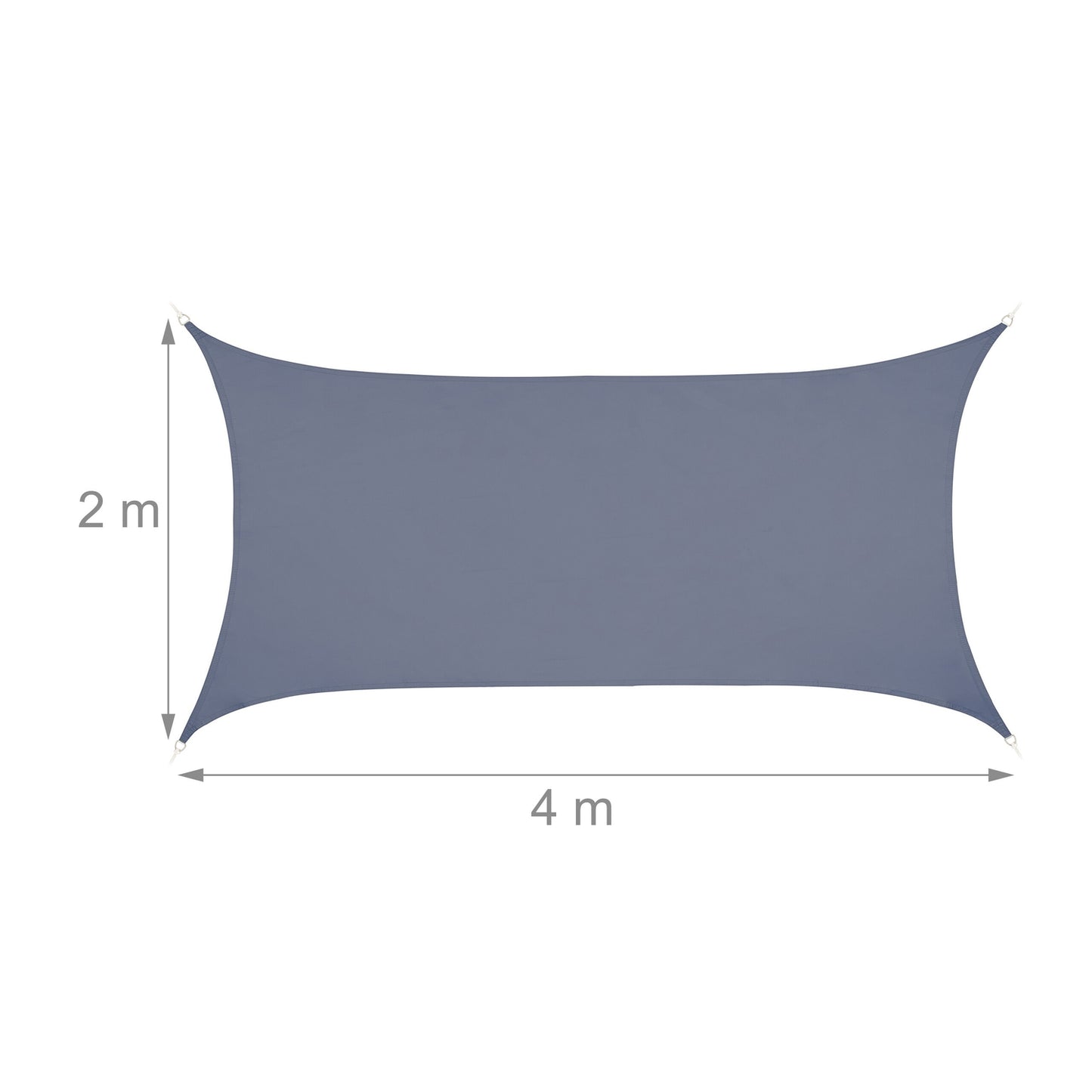 Rectangular awning in polyester