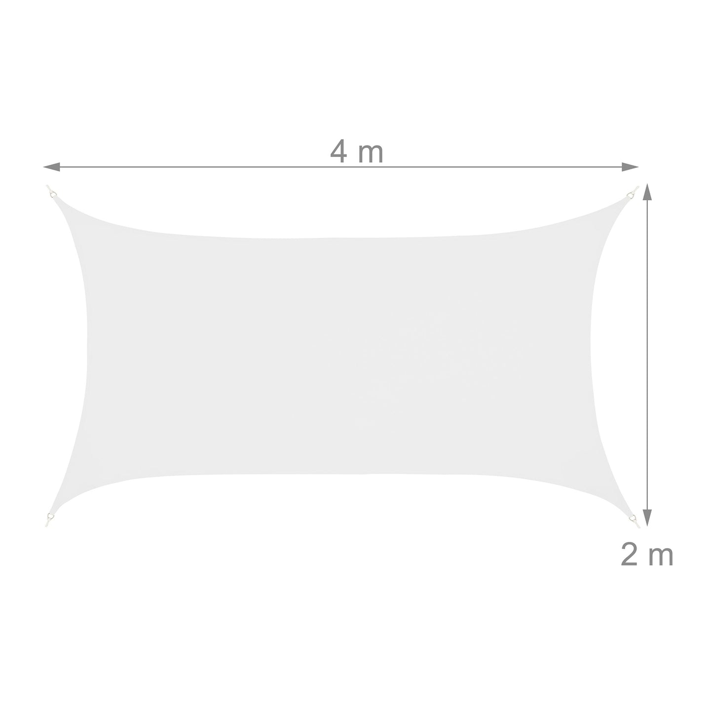 Rectangular awning in polyester