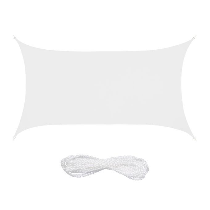 Rectangular awning in polyester