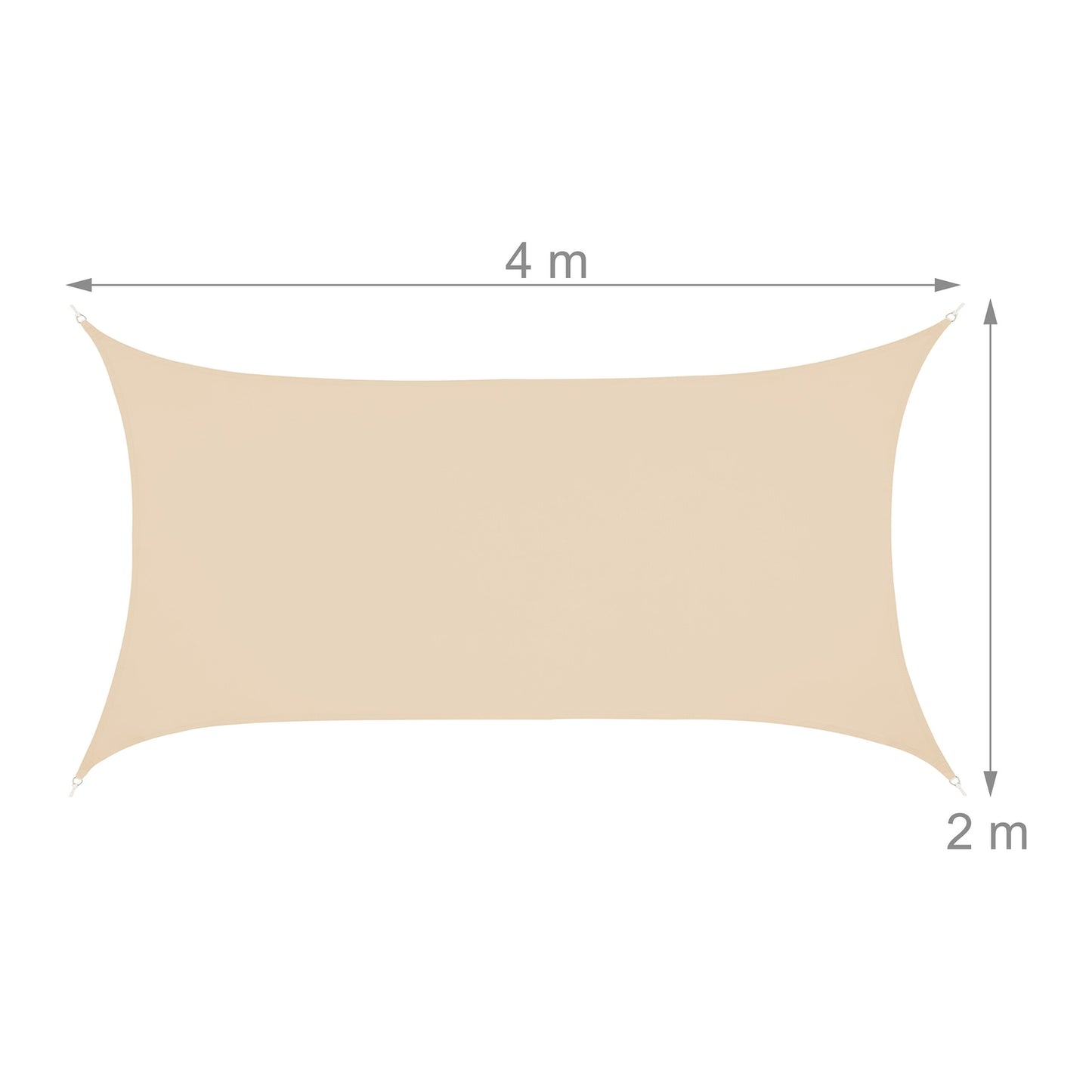 Rectangular awning in polyester