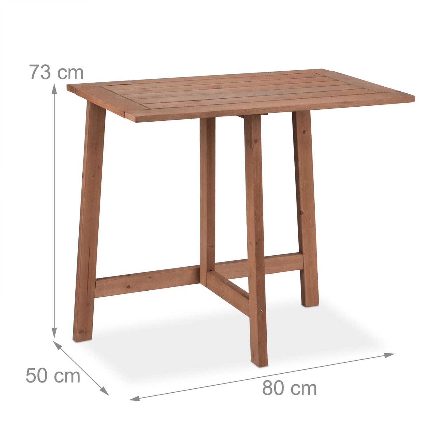 Rectangular folding table wood brown