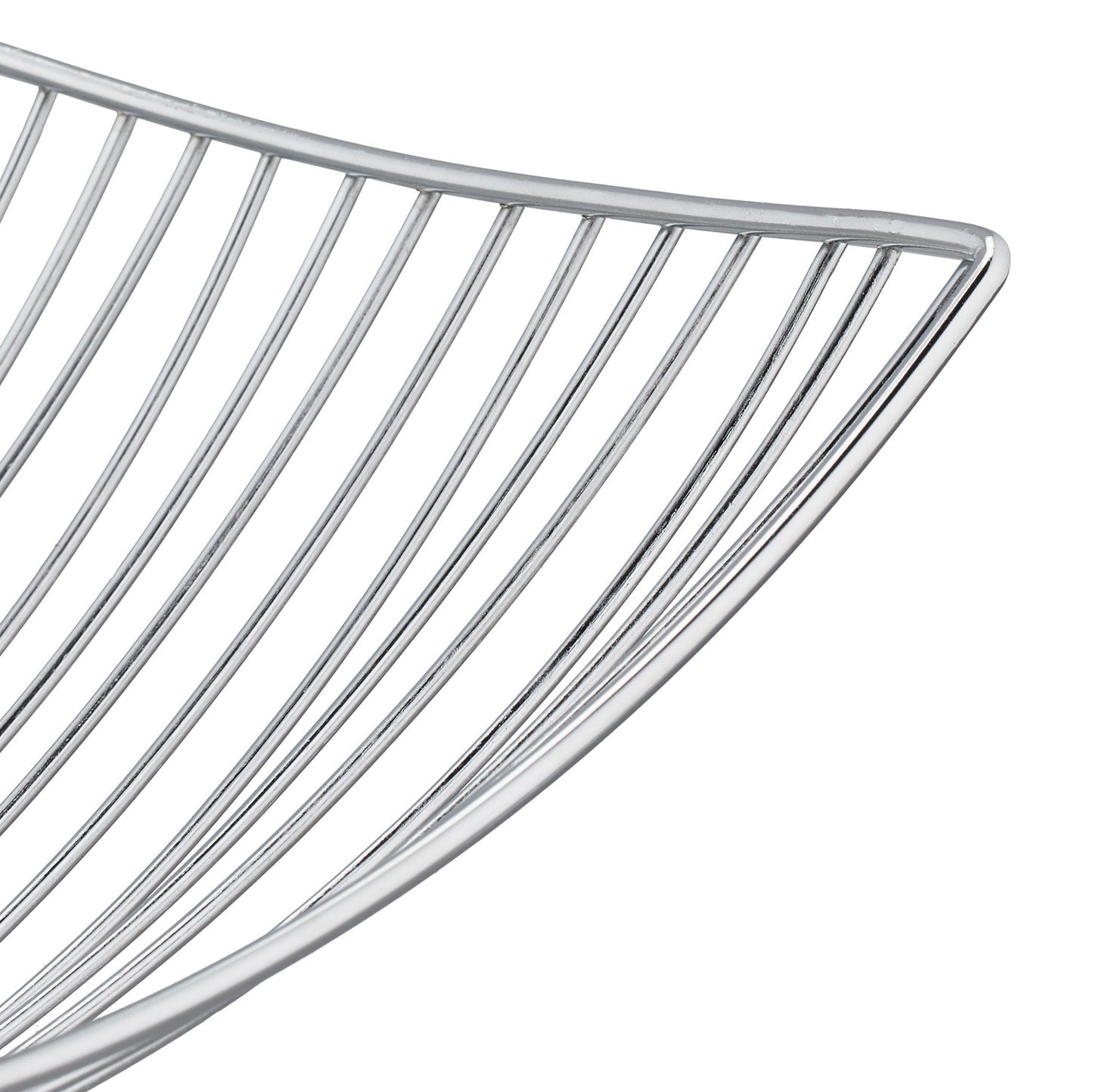 Rectangular fruit bowl in silver