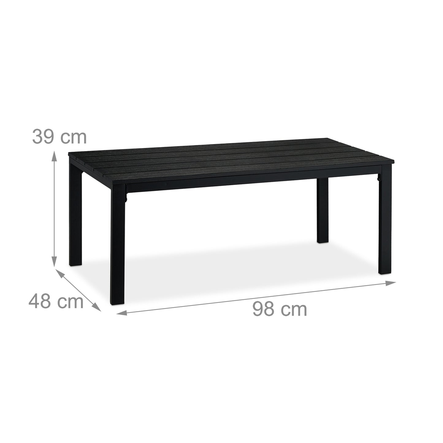 Rectangular garden table in wood look