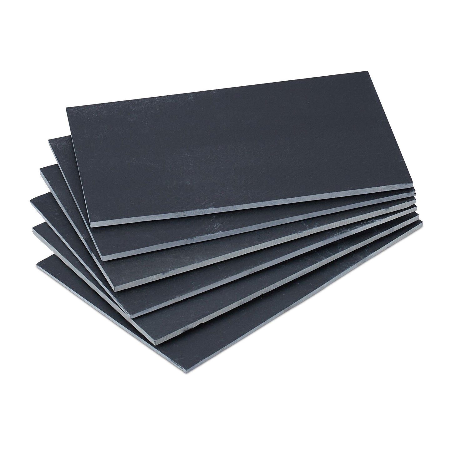 Rectangular slate plate set of 6