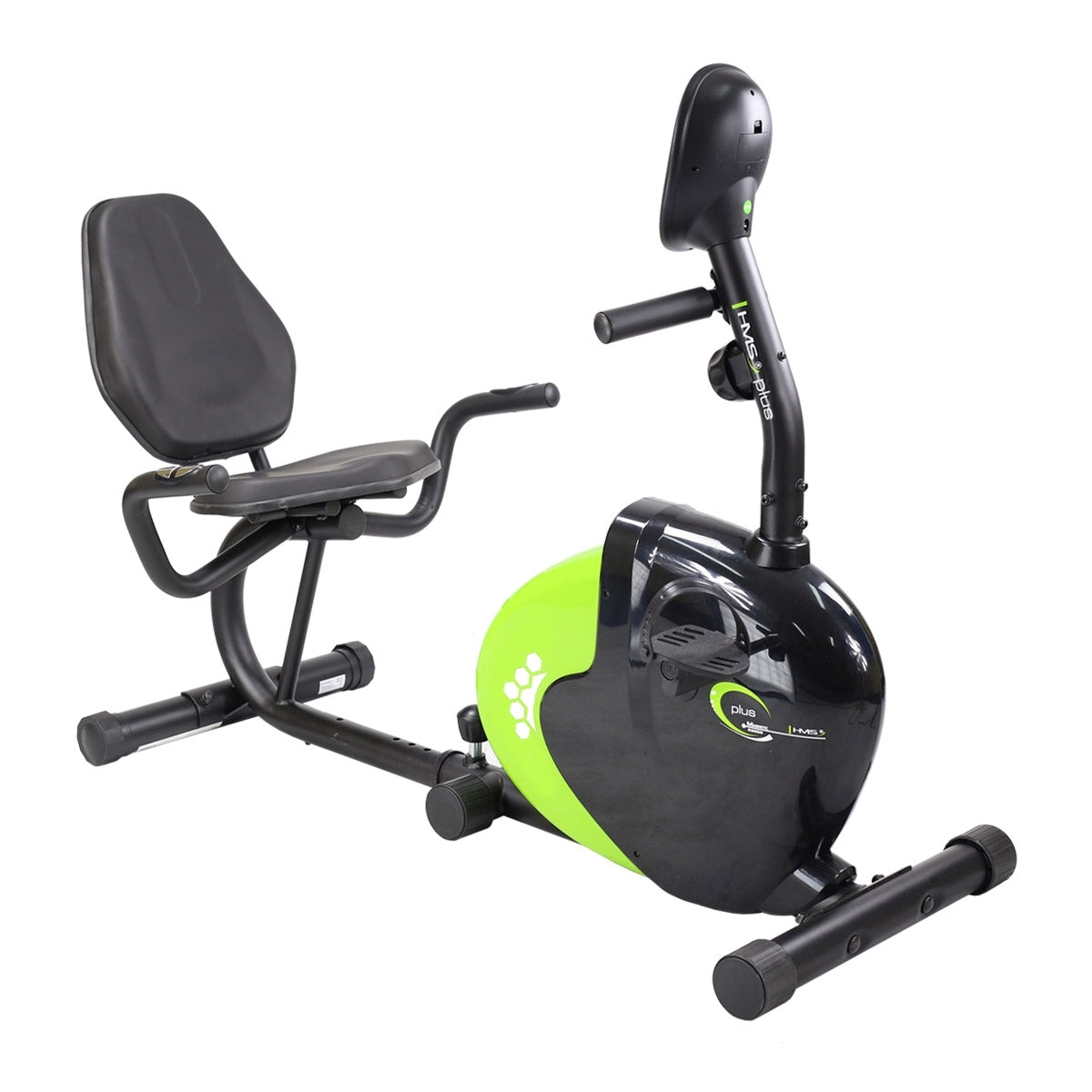 Recumbent Magnetic Stationary Bike, Black/Green