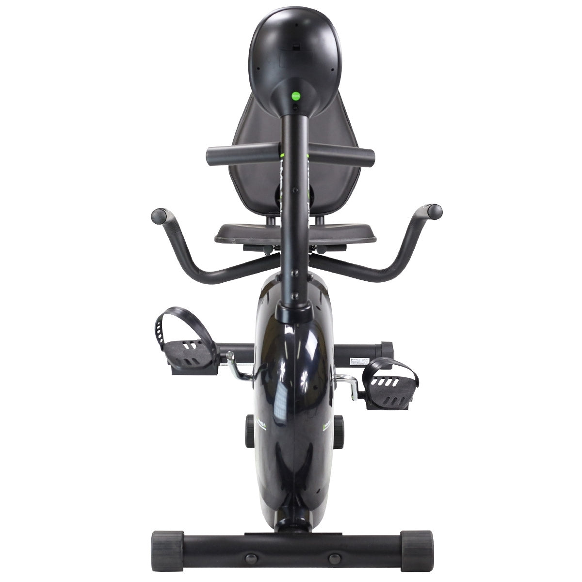 Recumbent Magnetic Stationary Bike, Black/Green