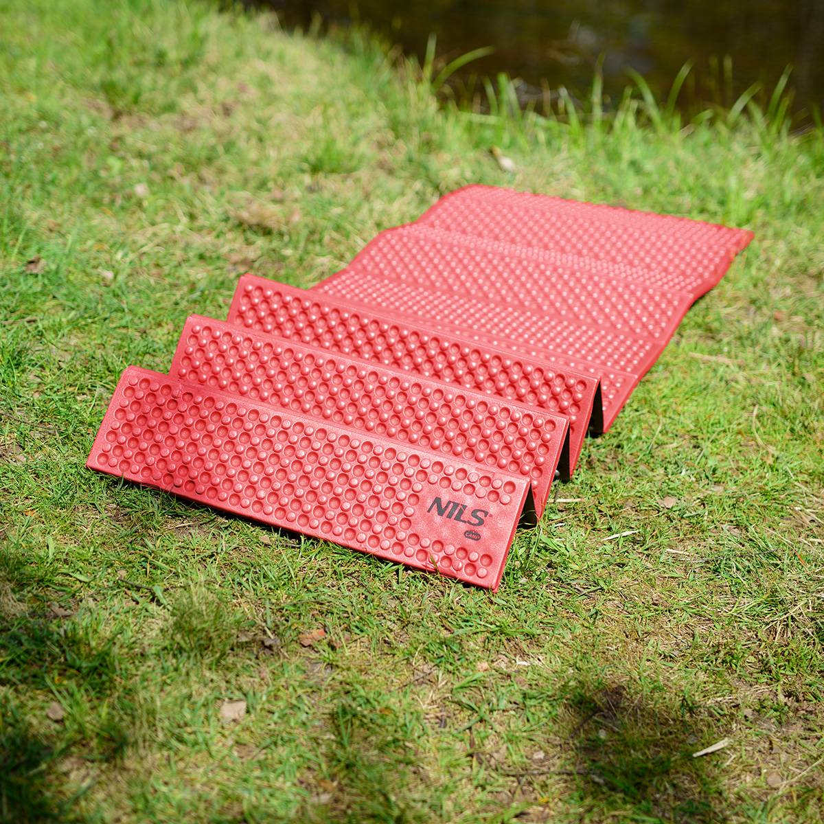 Red Folding Mat, 188cm, Portable Exercise Pad