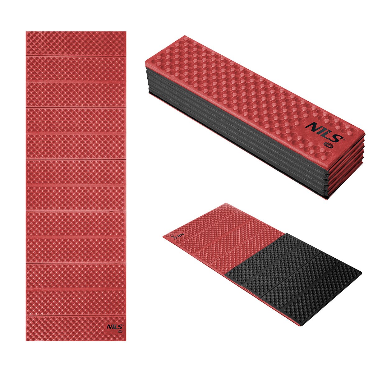 Red Folding Mat, 188cm, Portable Exercise Pad