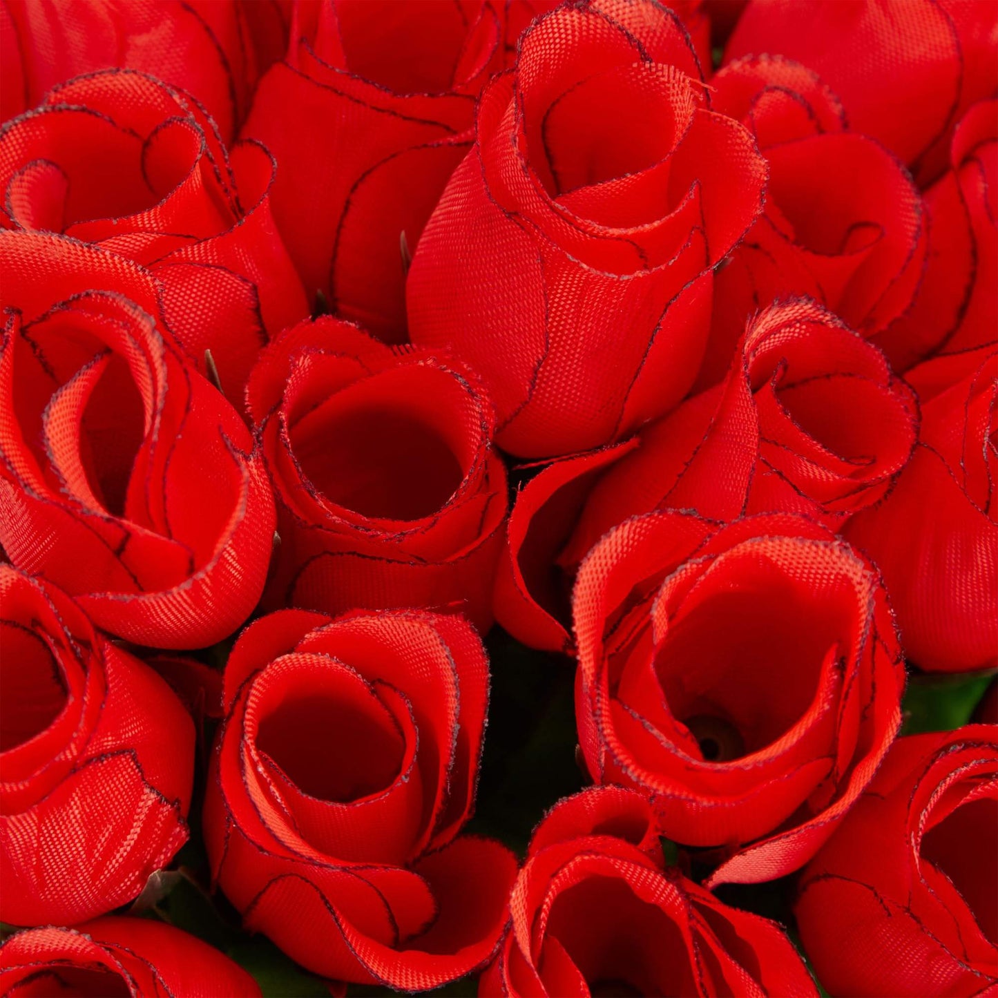 Red artificial roses, 48 pcs.