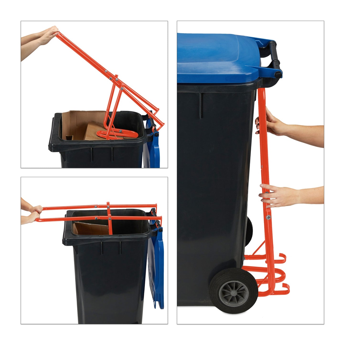Red waste compactor for the dustbin