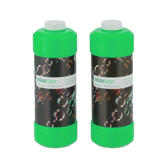 Refill bottle for soap bubbles 1 l Set of 2
