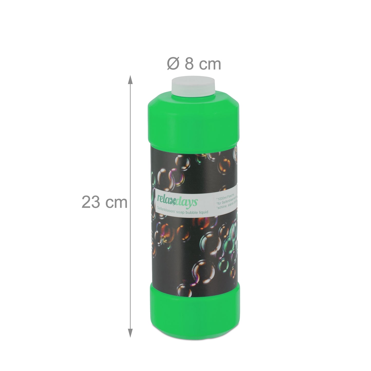 Refill bottle for soap bubbles 1 l Set of 2