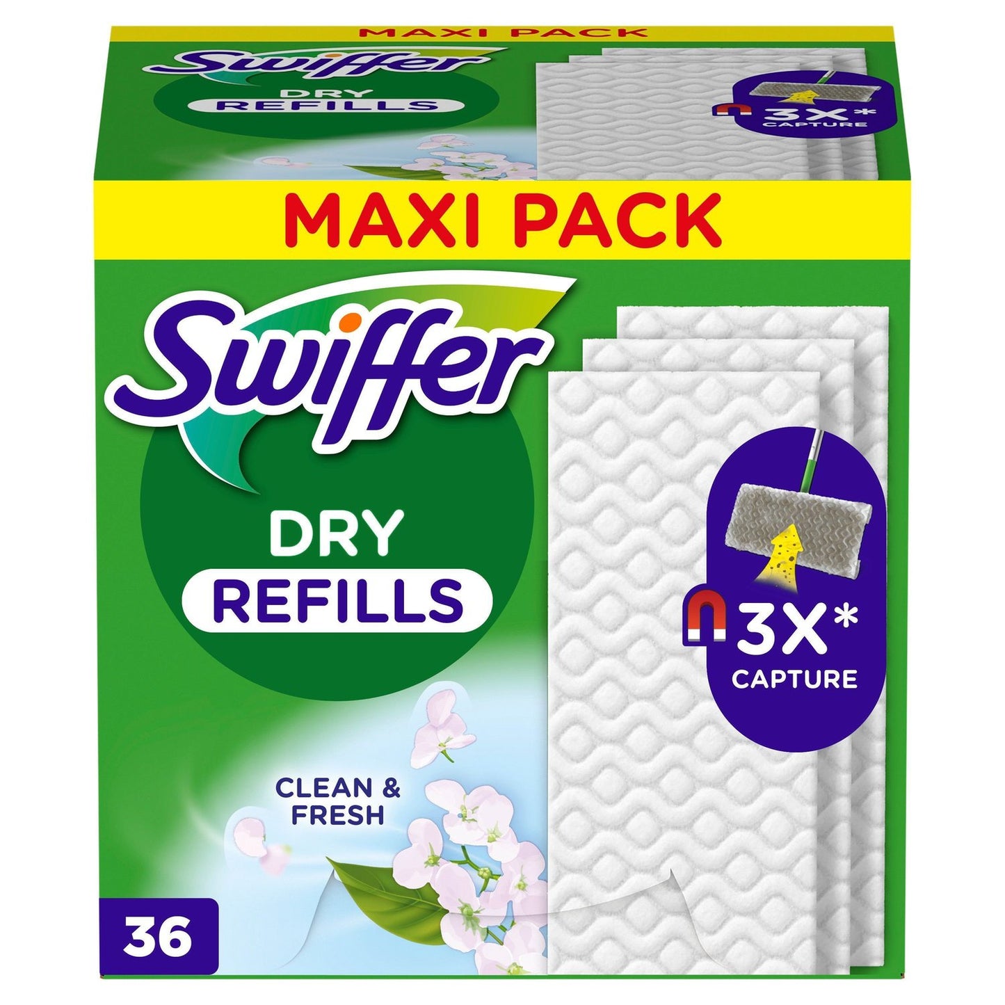 Refill wipes 36 pcs dry with fragrance