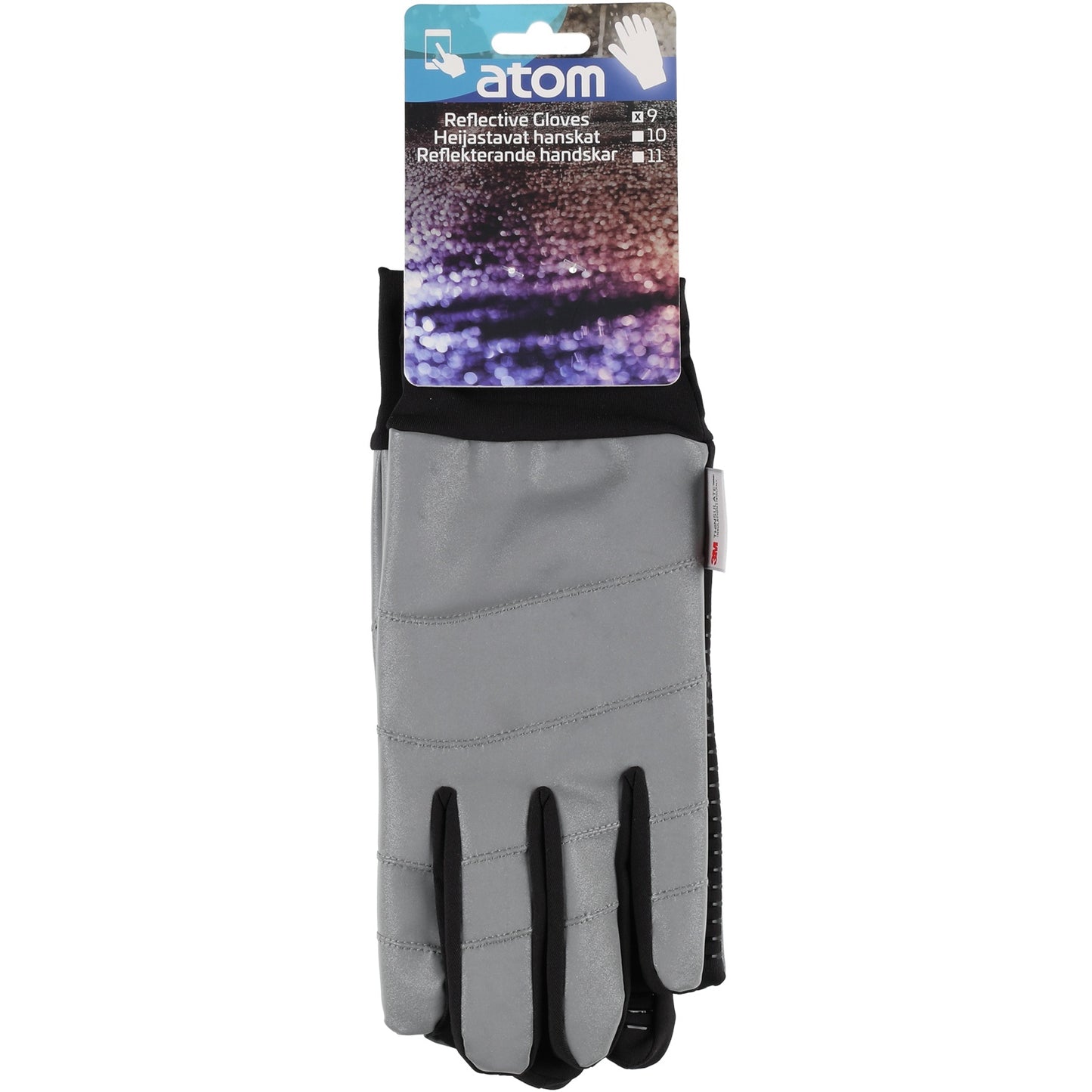 Reflective Gloves Stretch Fleece Size 9