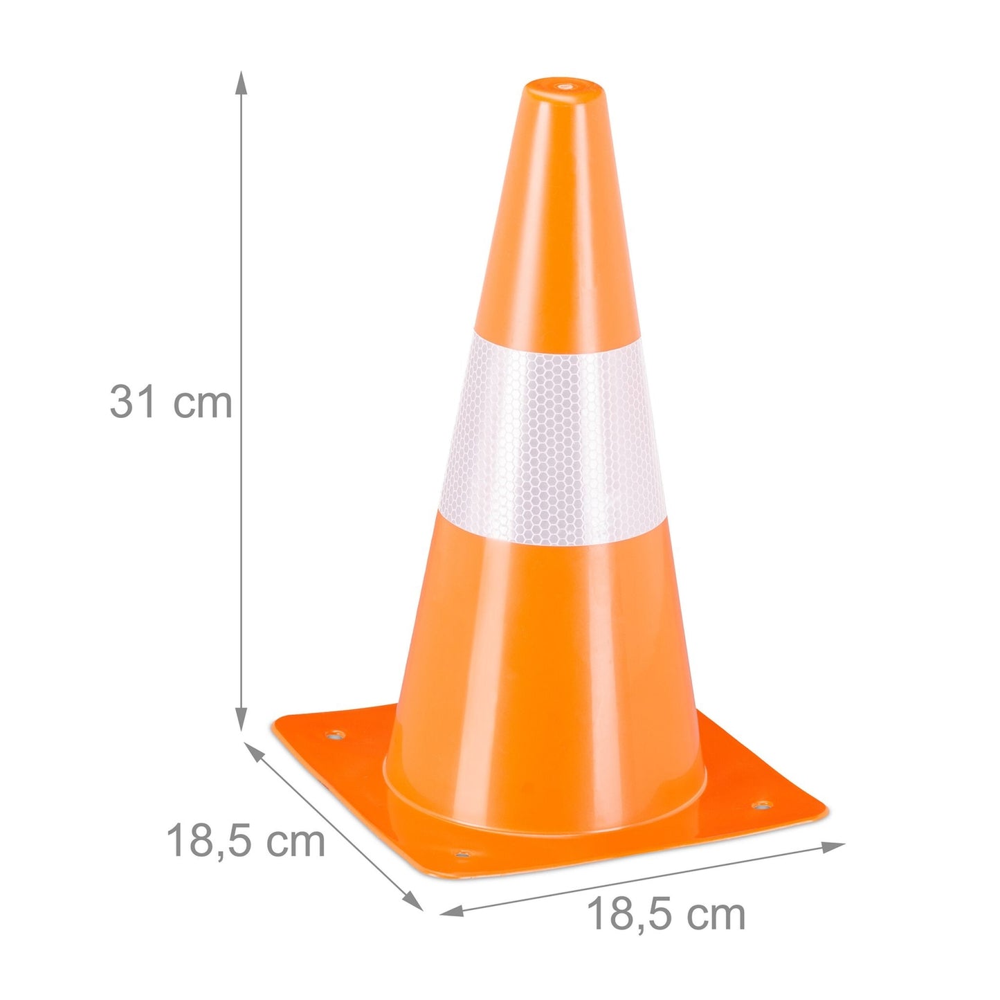 Reflective Safety Cones, Set of 12 – Large, Multifunctional