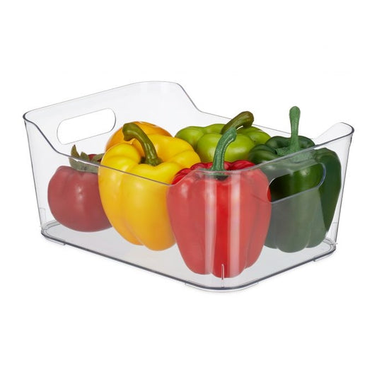 Refrigerator storage with handle