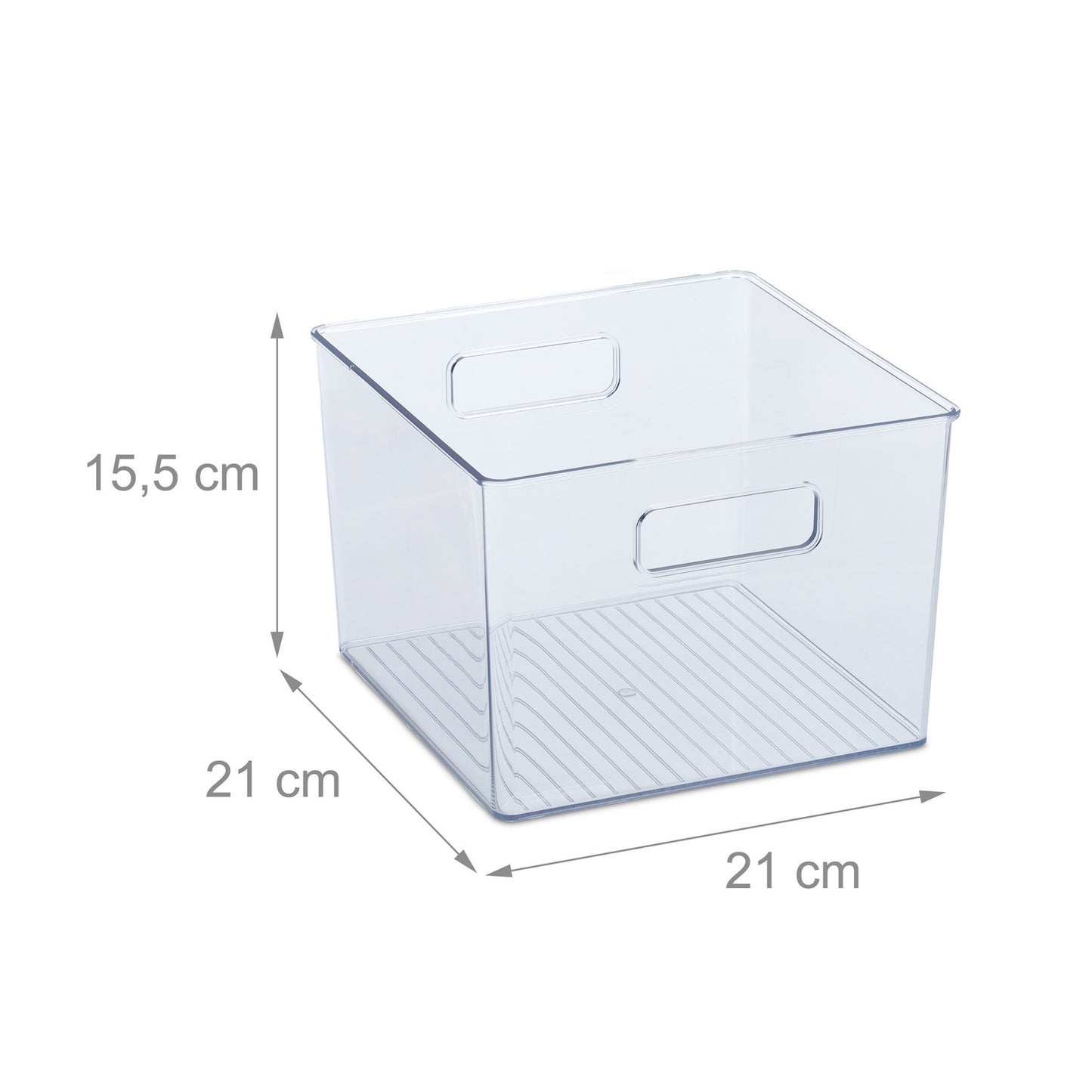 Refrigerator storage with handle